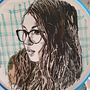 Helena - embroidered portrait . Embroider, and Textile Design project by Nina Gotua - 08.04.2022