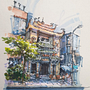 Live sketches @ my town. Un progetto di Pittura e Architettura di Lê Trường - 22.08.2022