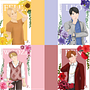Flower Boys. Traditional illustration, and Design project by Aline Midori Mistuoka - 08.11.2021