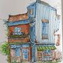 My project for course: Expressive Architectural Sketching with Colored Markers. Projekt z dziedziny Sketching,  R, sunek,  R, sunek architektoniczn, Sketchbook,  R i sunek atramentem użytkownika madamme_tran - 11.09.2022