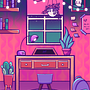 Lofi Study Room. Un projet de Illustration numérique et Illustration traditionnelle de Starshine - 26.09.2022