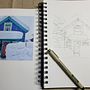 My project for course: Expressive Architectural Sketching with Colored Markers. Sketching, Drawing, Architectural Illustration, Sketchbook & Ink Illustration project by Pat - 10.15.2022