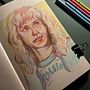 Mein Abschlussprojekt für den Kurs: Lebendiges Porträtzeichnen mit Buntstiften. Un proyecto de Dibujo, Dibujo de Retrato, Sketchbook y Dibujo con lápices de colores de Anny - 25.10.2022