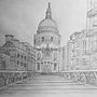 Catedral de Londres . Drawing project by Adrián Valcárcel Castillo - 10.27.2022