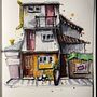 My project for course: Expressive Architectural Sketching with Colored Markers. Un progetto di Bozzetti, Disegno, Illustrazione architettonica, Sketchbook e Illustrazione con inchiostro di dakotaluvwilliams - 03.12.2022