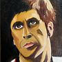 First portrait - Pacino in Scarface. Painting, and Artistic Drawing project by Shelly England - 12.29.2022