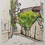 Una calle de Pedraza. Segovia. Traditional illustration project by josevallino - 01.19.2023