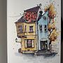 My project for course: Expressive Architectural Sketching with Colored Markers. Projekt z dziedziny Sketching,  Rysunek,  Rysunek architektoniczny, Sketchbook i  Rysunek atramentem użytkownika Balázs Bihari - 29.01.2023