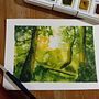 My project for course: Dreamy Watercolor Landscapes: Paint with Light . Lukisan, Dan Lukisan Cat Air proyek oleh bietieboe - 01.29.2023