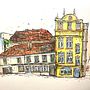 My project for course: Expressive Architectural Sketching with Colored Markers Ein Projekt aus dem Bereich Skizzenentwurf, Zeichnung, Architektonische Illustration, Sketchbook und Illustration mit Tinte von gatymkow - 27.01.2023