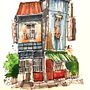 My project for course: Expressive Architectural Sketching with Colored Markers. Projekt z dziedziny Sketching,  R, sunek,  R, sunek architektoniczn, Sketchbook,  R i sunek atramentem użytkownika rolandharrison - 06.02.2023