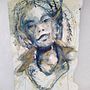 My project for course: Experimental Portraiture with Ink, Tea and Alcohol. Un projet de Beaux Arts, Peinture, Dessin et Illustration à l'encre de Satu Salmivirta - 24.03.2023