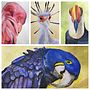 Watercolor birds . % dancing_brush_of_kata tarafından hazırlanan Geleneksel illüstras, Ve on projesi - 04.01.2023