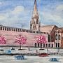Mein Abschlussprojekt für den Kurs: Urban Sketching: Kreiere expressive Stadtlandschaften . Lukisan, Membuat sketsa, Menggambar, Lukisan Cat Air, Buku sketsa & Ilustrasi Tinta proyek oleh Renate - 04.01.2023