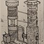 A futuristic industrial megacity: Artistic Architectural Drawing with Ink. Un projet de Illustration traditionnelle, Beaux Arts, Dessin, Illustration architecturale et Illustration à l'encre de Alek Kowalski - 01.04.2023