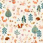 Woodland critters collection. Un projet de Illustration traditionnelle, Conception de produits, Création de motifs et Illustration numérique de Tati Abaurre - 19.04.2023