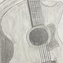 Dibujo guitarra. Desenho a lápis, e Desenho artístico projeto de gloriaparra2001 - 08.05.2023