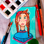 Meu projeto do curso: Desenho fanart com aquarela e lápis de cor. Traditional illustration, Painting, Watercolor Painting, Portrait Drawing, Children's Illustration, and Colored Pencil Drawing project by Izadora Brandão - 05.24.2023