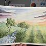 My project for course: Dreamy Watercolor Landscapes: Paint with Light Ein Projekt aus dem Bereich Malerei und Aquarellmalerei von Lydia Asteberg - 05.06.2023