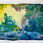 My project for course: Fantasy Landscapes with Watercolor & Gouache. Een project van  Beeldende kunst, Schilderij, Aquarelschilderen, Naturalistische illustratie y Schilderen met gouache van danielapeterova - 20.06.2023