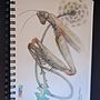 My project for course: Surrealist Illustration Inspired by the praying mantis and dandelion to represent healing. Nature Ein Projekt aus dem Bereich Traditionelle Illustration, Bleistiftzeichnung, Zeichnung, Artistische Zeichnung und Naturalistische Illustration von Tracey - 28.08.2023