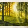 Mi proyecto del curso: Paisajes de ensueño con acuarela: plasma la luz. Un projet de Beaux Arts, Peinture , et Aquarelle de betzigonzaleztovar - 13.10.2023