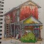 Meu projeto do curso: Desenho arquitetônico expressivo com marcadores coloridos. Un proyecto de Bocetado, Dibujo, Ilustración arquitectónica, Sketchbook e Ilustración con tinta de Ana Beatriz Linardi - 17.11.2023