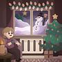 A Lonely Christmas Day. Un progetto di Illustrazione vettoriale e Illustrazione digitale di mond_in_tag - 24.12.2023