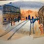Mein Abschlussprojekt für den Kurs: Moderne Urban Sketching-Techniken in Mixed Media. Een project van Traditionele illustratie, Schilderij,  Architecturale illustratie y  Illustratie met inkt van mynnm7j9m5 - 06.01.2024