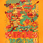 POSTER GANADOR COSQUIN ROCK 2024. Un progetto di Design, Illustrazione digitale, Pubblicità, Illustrazione tradizionale, Direzione artistica, Br, ing, Br, identit, Character design, Graphic design, Tipografia, Lettering, Illustrazione vettoriale, Design di poster  e Disegno di Anto Capriotti - 10.01.2024