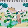 Mi proyecto del curso: Sketchbook pictórico en gouache. Un proyecto de Ilustración tradicional, Bocetado, Dibujo, Ilustración arquitectónica, Sketchbook y Pintura gouache de mari carmen Gómez - 20.01.2024