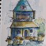 My project for course: Expressive Architectural Sketching with Colored Markers. Een project van  Schetsen,  Tekening,  Architecturale illustratie, Sketchbook y  Illustratie met inkt van nina dekel - 05.02.2024
