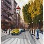 My project for course: Urban Landscapes in Watercolor . Arte plastice, Pictură în acuarelă & Ilustrație arhitecturală de Ian Dr - 12.02.2023