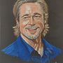 Mi proyecto del curso: Retrato realista al pastel tiza Brad Pitt. Projekt z dziedziny Trad, c, jna ilustracja,  Sztuki piękne,  R, sunek, Portret, R, sunek realist i czn użytkownika Juan Angel - 24.04.2024