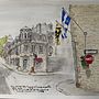 1828 Quebec City restaurant and ice cream shop . % Lynn King tarafından hazırlanan Geleneksel illüstrasyon, Ve Tablo projesi - 05.02.2024