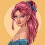 My project for course: Female Character Portraits in Procreate. Traditional illustration, Digital Illustration, and Digital Drawing project by Veronika Vognar MITTIGOVA - 05.12.2024