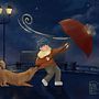 Warm Rain. Un proyecto de Ilustración digital, Ilustración infantil, Pintura digital y Álbum ilustrado						 de Naeilyn Ugalde - 10.06.2024
