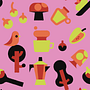 Girly's Woodland Breakfast. Projekt z dziedziny Ilustracja c, frowa, Pattern design i Grafika wektorowa użytkownika Isz Hennes - 05.09.2024