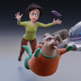 Lina Y Goolock. 3D, 3D Animation, Animation, and Character Animation project by Anna Fesak - 12.21.2024