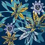 Passieflora pattern. Un progetto di Textile Design e Pattern design di Sandra Gortemaker - 29.12.2024