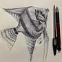 Angel Fish / Pez Escalar Ein Projekt aus dem Bereich Traditionelle Illustration und Zeichnung von Camilo Muñoz - 04.01.2025