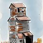Canadian Prairie Barn . Schițe, Desen, Ilustrație arhitecturală, Caiet de schițe & Ilustrație cu cerneală de Tannis Atchison - 01.06.2025