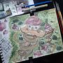Proyecto final "La aldea champiñón". Un progetto di Illustrazione tradizionale, Illustrazione architettonica, Pittura ad acquerello e Sketchbook di Giovanni Iglesias Ruiz - 20.01.2025