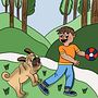 Un niño y su perro . Projekt z dziedziny Tradycyjna ilustracja, Projektowanie postaci, Ilustracja cyfrowa, Ilustracje dla dzieci i Rysunek cyfrowy użytkownika coniennd96 - 12.03.2025