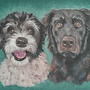 Benji & Daisy. Fine Arts, Painting, Oil Painting, and Naturalistic Illustration project by Julie - 03.31.2025