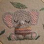 Little elephant with embroidered sweater . Broderie de Mariana Saorli - 04.21.2025