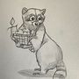 Cute raccoon . Un proyecto de Diseño de personajes, Ilustración infantil, Dibujo y Dibujo a lápiz de Olha Bazarnova - 29.04.2025