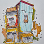 My attempt at the project. Een project van  Schetsen,  Tekening,  Architecturale illustratie, Sketchbook y  Illustratie met inkt van elissamai - 13.05.2025