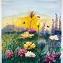 Sunset field. Un projet de Illustration traditionnelle, Peinture et Illustration naturaliste de Kahlia Fletcher - 17.05.2025