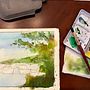 Impressionist Seascape in watercolour. Un projet de Illustration naturaliste, Peinture, Aquarelle, Pa, sagisme , et Beaux Arts de Arsche Feuer - 02.06.2025